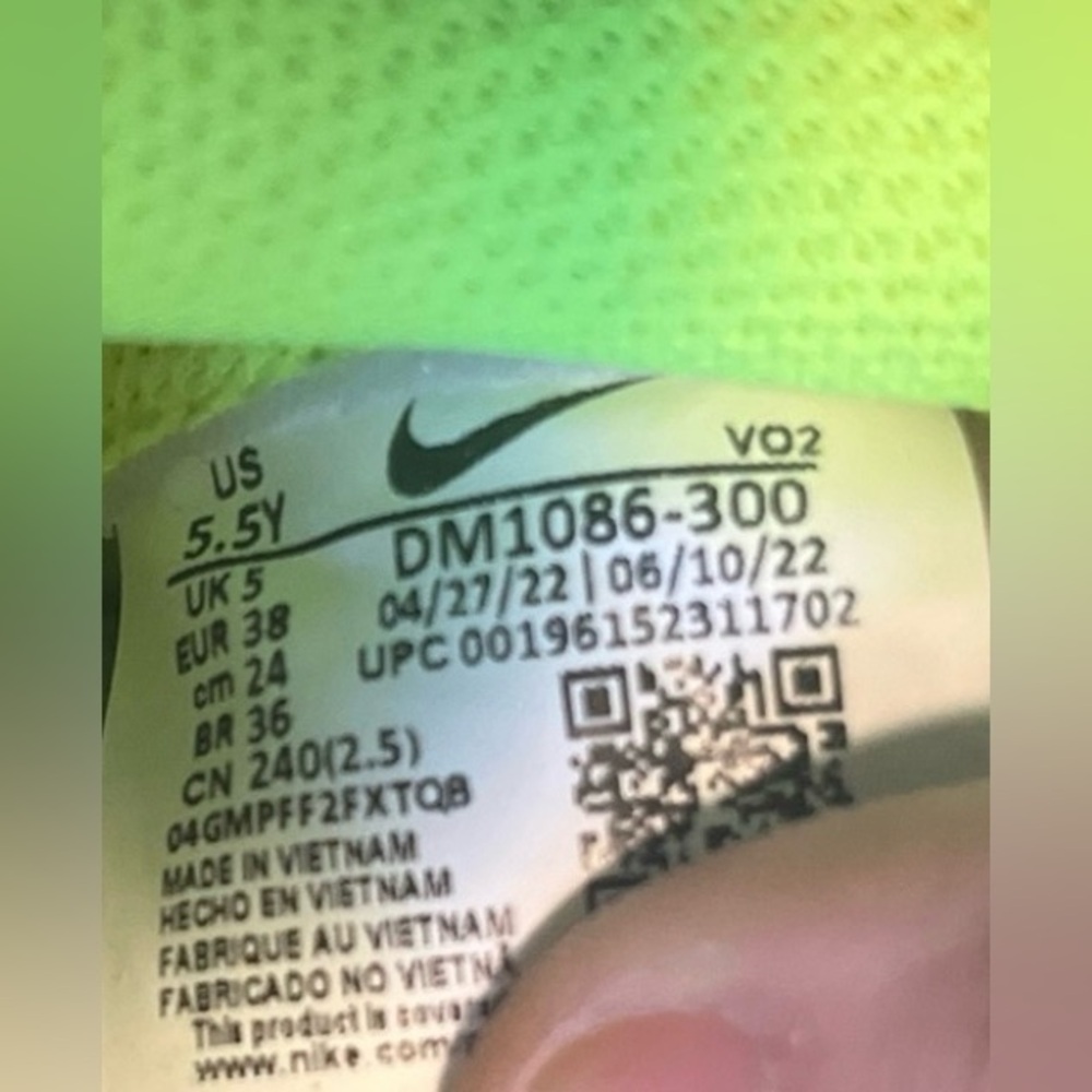 Nike Air Force 1 Crater Classic Bright Spruce/Phantom/Volt Sz 7 women/Sz 5.5Y - Picture 8 of 8